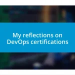 My reflections on DevOps certifications